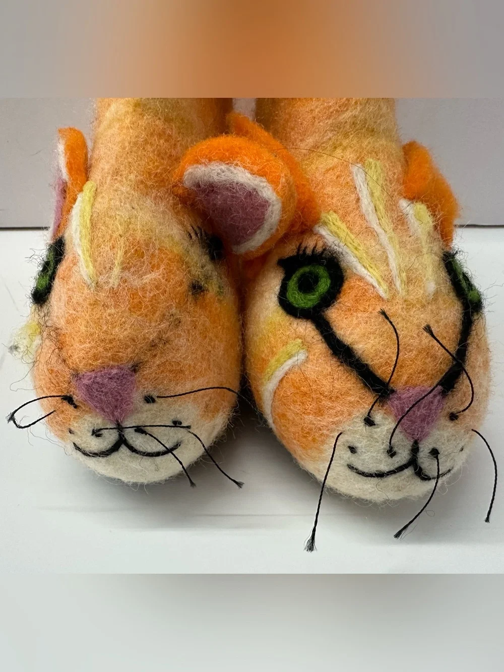 Sew Heart Ginger Cat Slippers made in England